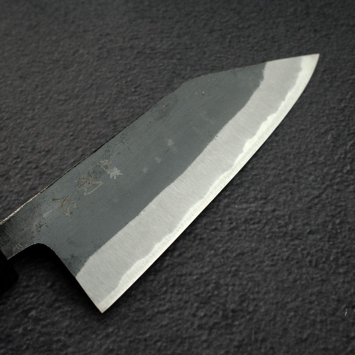 Hatsukokoro Kurokaze Blue 2 Kurouchi K-Tip Deba 150mm Double Bevel