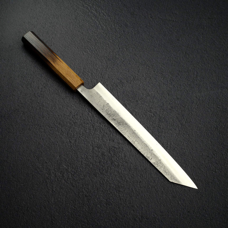 Matsubara Blue 2 K-tip Sujihiki 240mm Nashiji Burnt Kashi