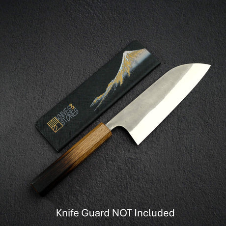 Matsubara Blue 2 Santoku 170mm Nashiji Burnt Kashi