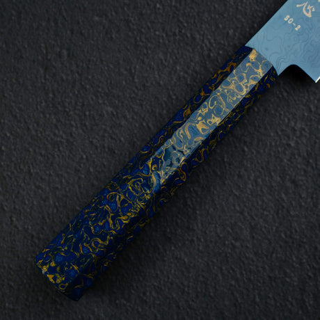 Hatsukokoro Ryuhyo SG2 Damascus Blue Petty 150mm with Urushi handle