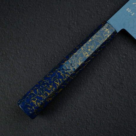 Hatsukokoro Ryuhyo SG2 Damascus Blue K-tip Gyuto 210mm with Urushi handle