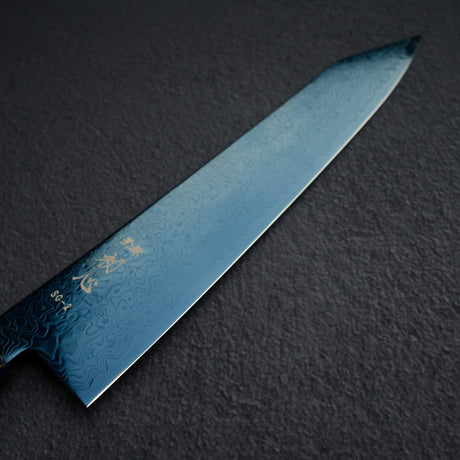 Hatsukokoro Ryuhyo SG2 Damascus Blue K-tip Gyuto 240mm with Urushi handle