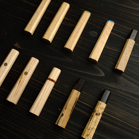 K&S Sample Sale: Octagonal Light Scheme Wood Handle for Gyuto 210mm
