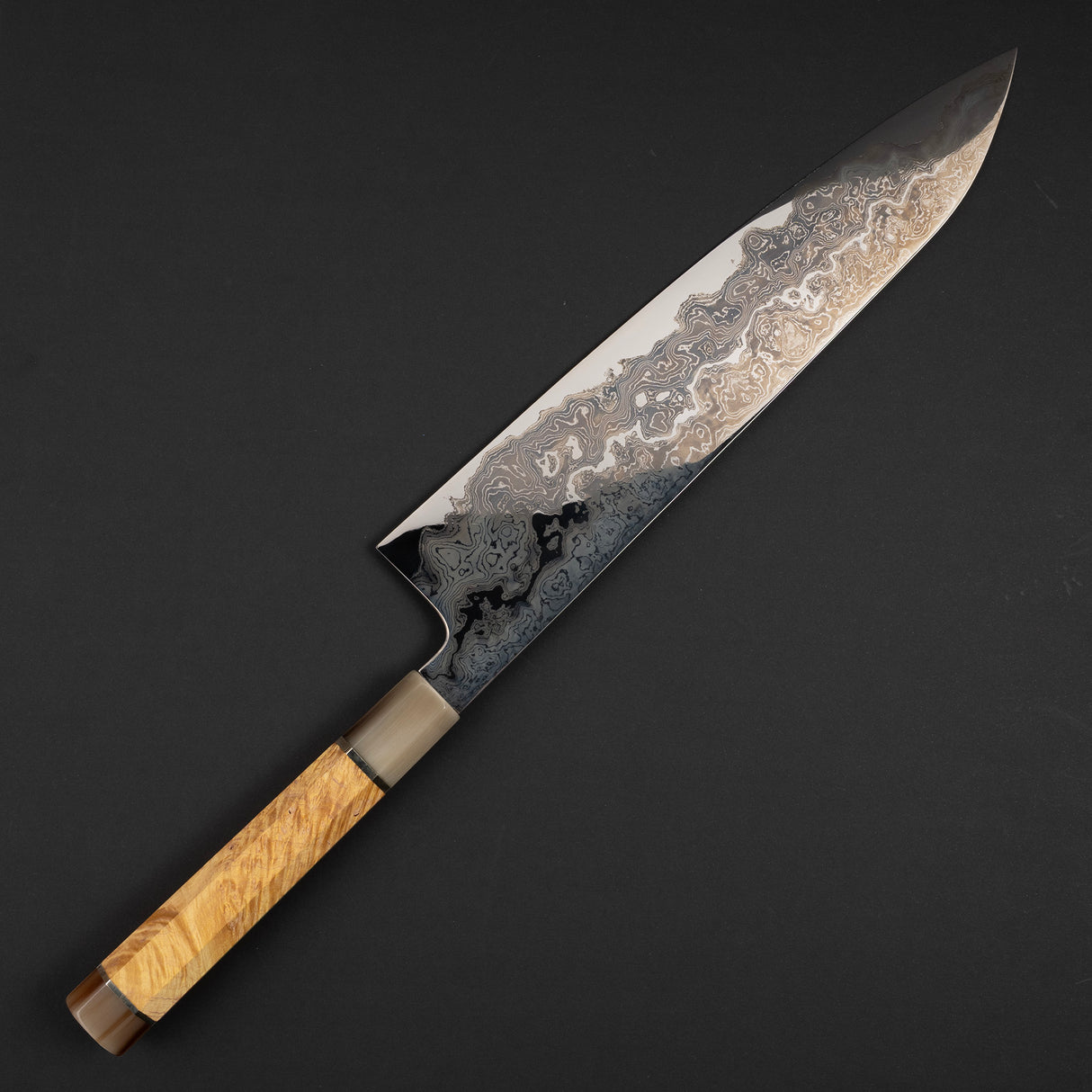 Kisuke x Xinguo Byakku Enn Gyuto 300mm Blue 1 Damascus