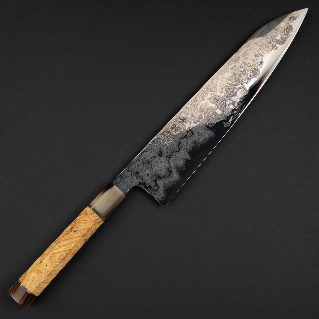 Kisuke x Xinguo Byakku Enn Gyuto 300mm Blue 1 Damascus