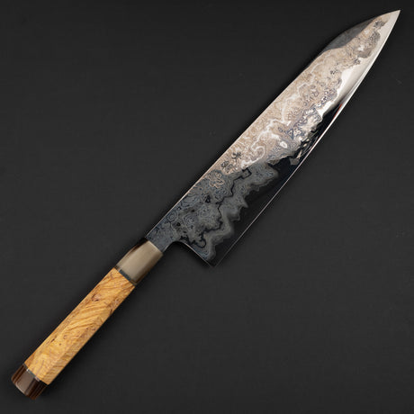 Kisuke x Xinguo Byakku Enn Gyuto 300mm Blue 1 Damascus