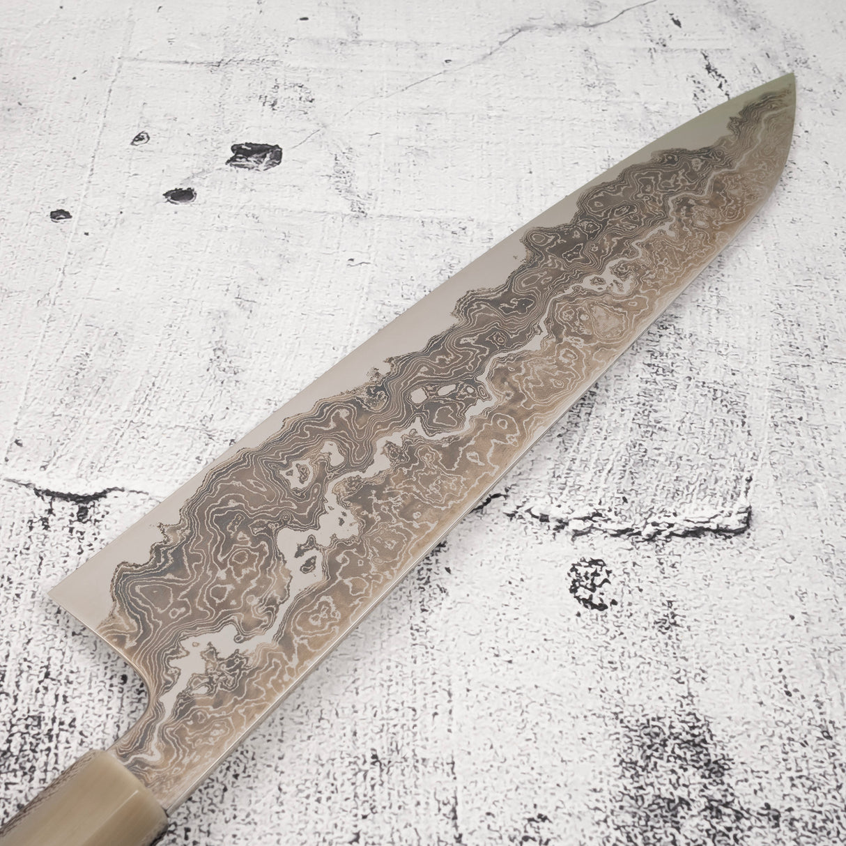 Kisuke x Xinguo Byakku Enn Gyuto 300mm Blue 1 Damascus