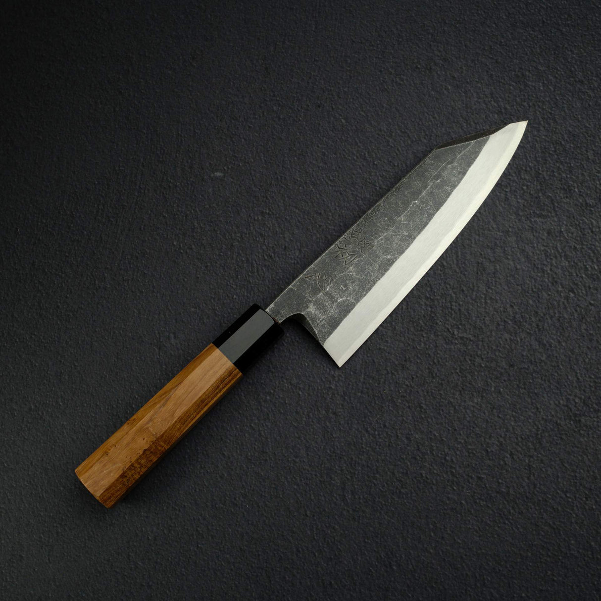 Myojin Riki x Hatsukokoro Shirasagi  Blue 2 Kurouchi K-Tip Deba 180mm