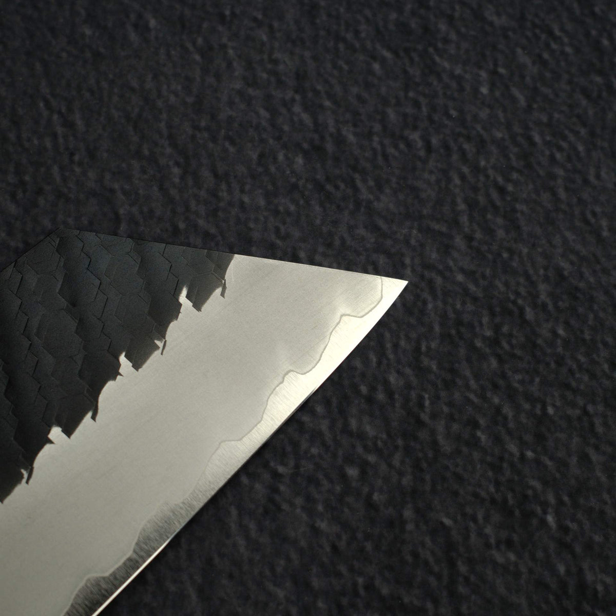 Nigara SG2 Tsuchime K-tip Nakiri 165mm Kurouchi Turquoise Handle