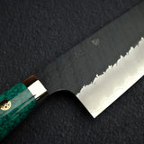 Nigara SG2 Tsuchime K-tip Nakiri 165mm Kurouchi Turquoise Handle