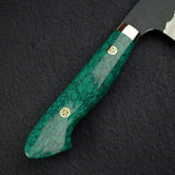 Nigara SG2 Tsuchime K-tip Nakiri 165mm Kurouchi Turquoise Handle