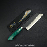 Nigara SG2 Tsuchime K-tip Nakiri 165mm Kurouchi Turquoise Handle
