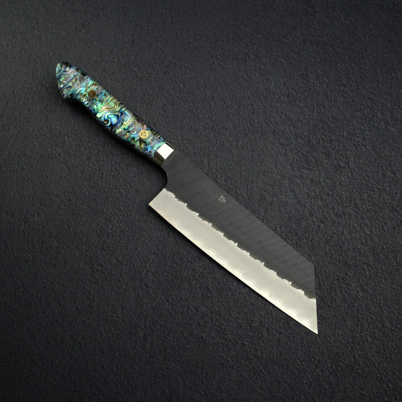 Nigara SG2 Tsuchime K-tip Nakiri 165mm Kurouchi Mother of Pearl Handle