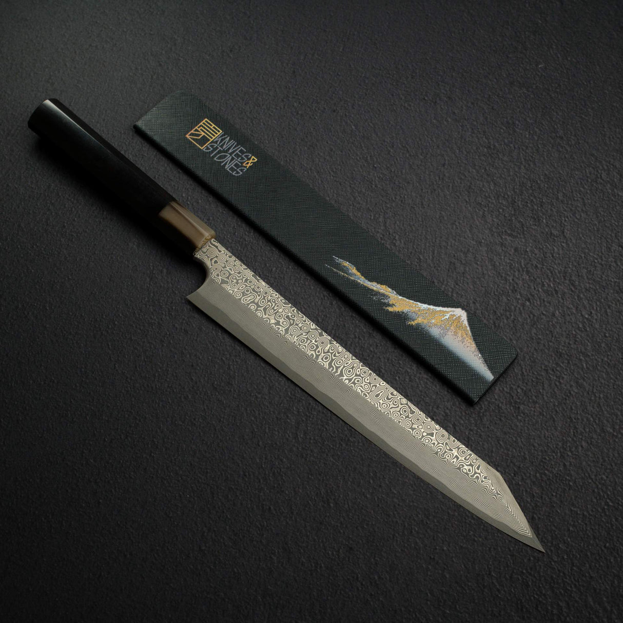 Nigara 安紋 銀三鋼 大馬士革 切付 柳刃 270 mm
