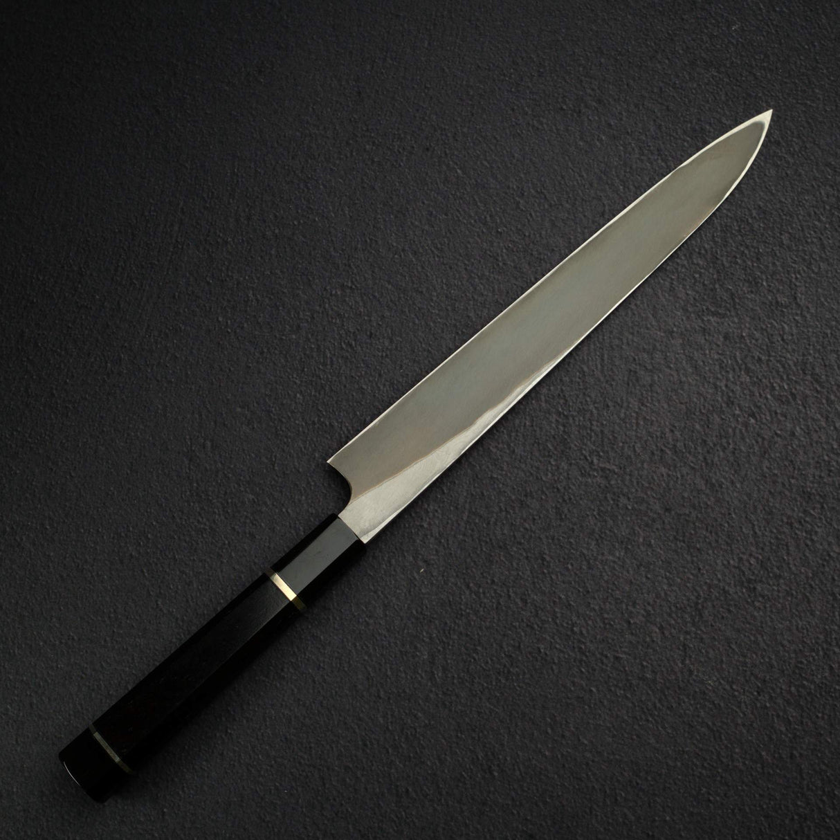 Nigara Anmon Blue 2 Polished "Nejiri" Twist Bar Damascus Yanagiba 270mm