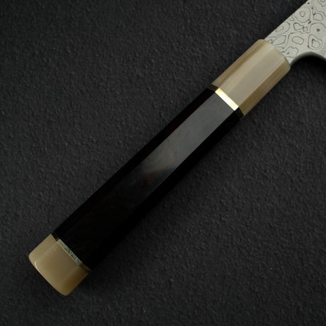 Nigara Anmon Kurozome Blue 2 Damascus Kiritsuke Yanagiba 330mm