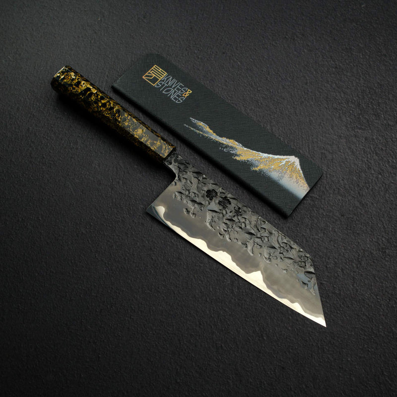 Kisuke x Xinguo Blue 1 Tsuchime Bunka 180mm w/ Magnetic Guard Urushi Handle
