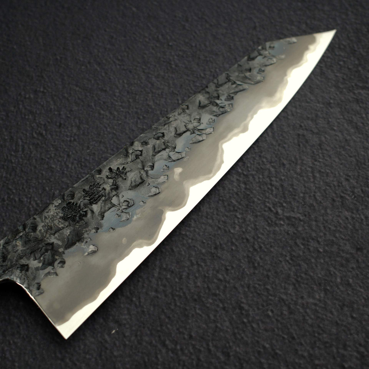 Kisuke x Xinguo Blue 1 Tsuchime K-tip Gyuto 210mm w/ Saya & Urushi Handle