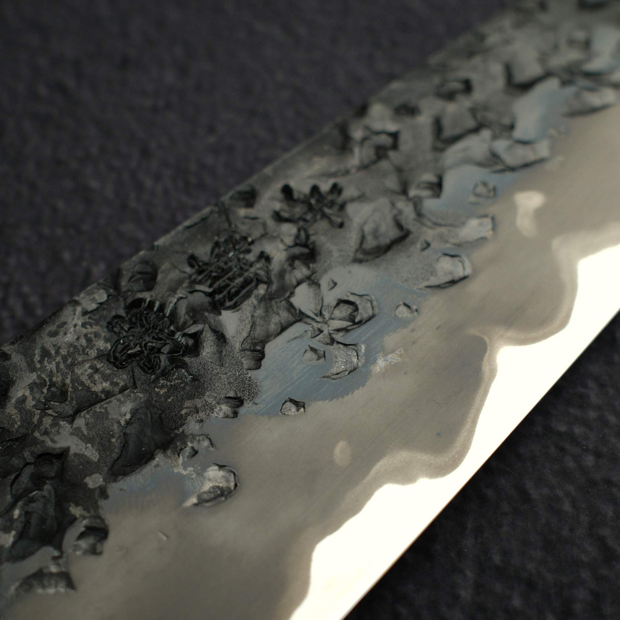 Kisuke x Xinguo Blue 1 Tsuchime K-tip Gyuto 210mm w/ Saya & Urushi Handle