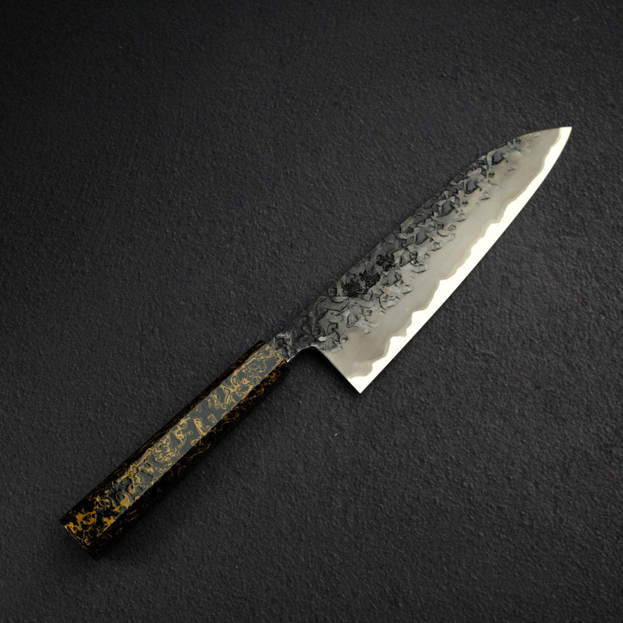 Kisuke x Xinguo Blue 1 Tsuchime Gyuto 210mm w/ Saya & Urushi Handle