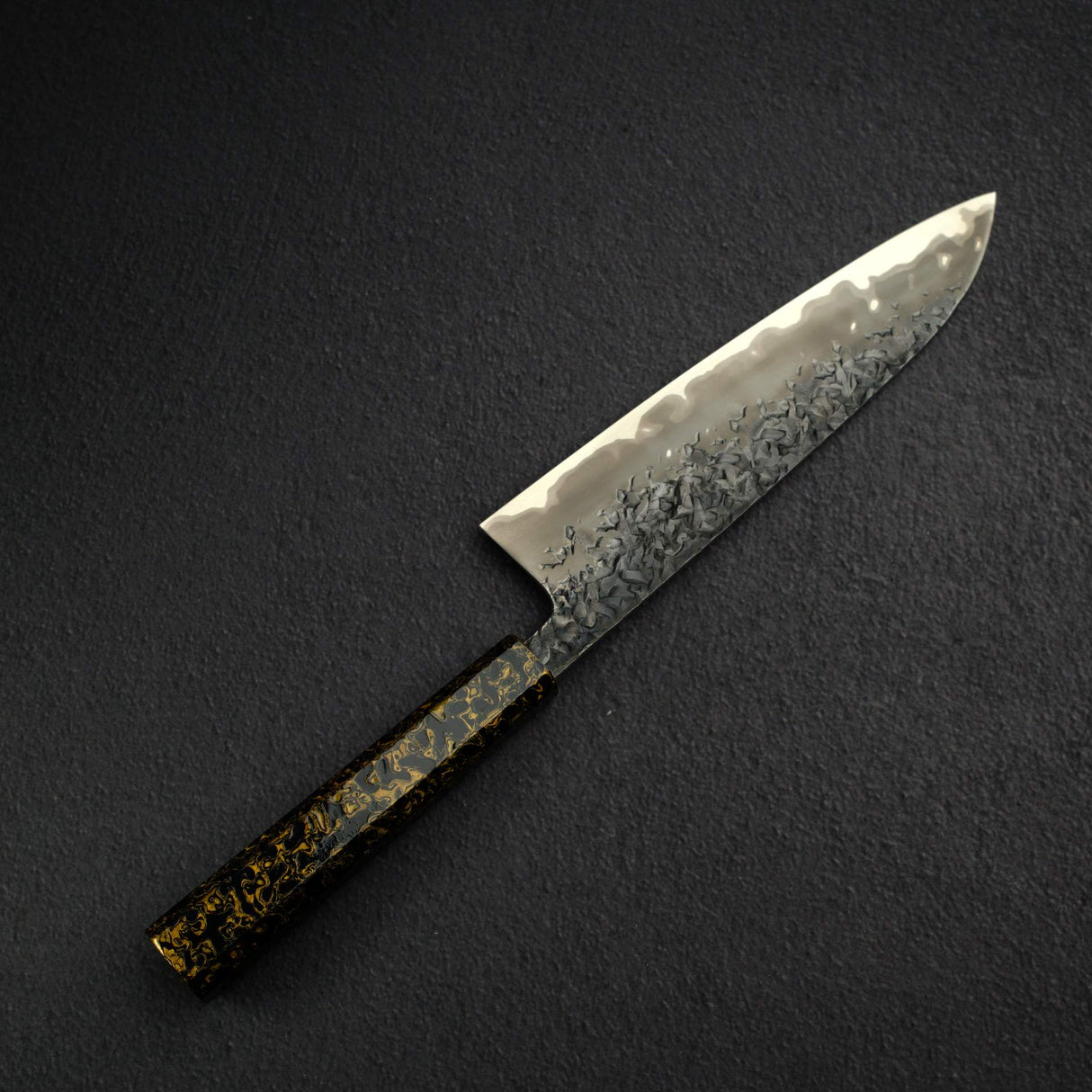 Kisuke x Xinguo Blue 1 Tsuchime Gyuto 210mm w/ Saya & Urushi Handle