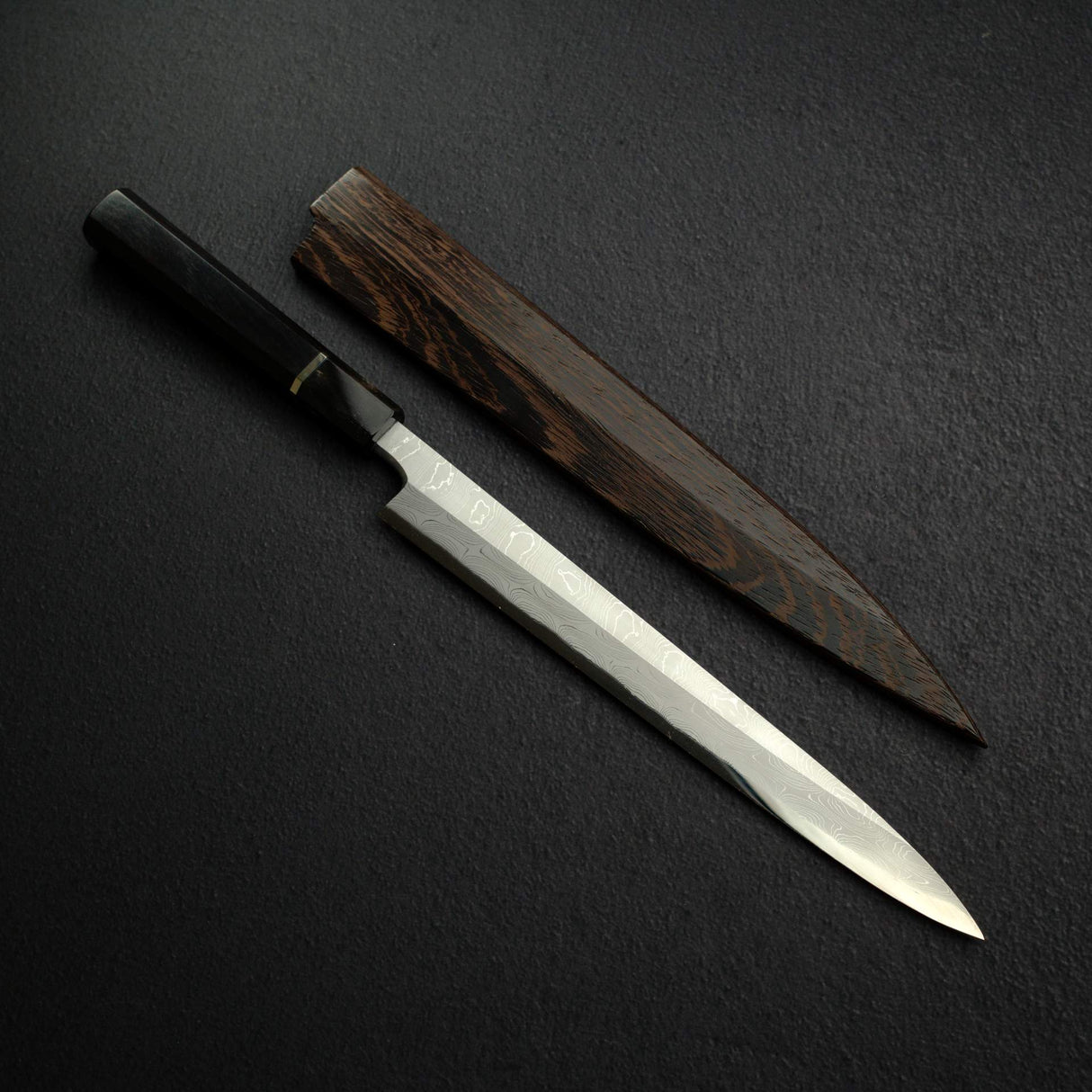 Takahiro Nihei 冰紋 白鋼二號 大馬士革 柳刃 270mm 附刀鞘，Knives and Stones 岩刃社獨家