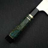 真崎 青鋼一號 水本燒 牛刀 240mm 附瘤木柄 雞翅木刀鞘