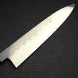 XINGUO Aogami Super Honyaki Gyuto 240mm Double Spacer Amboyna Burl Handle with Saya