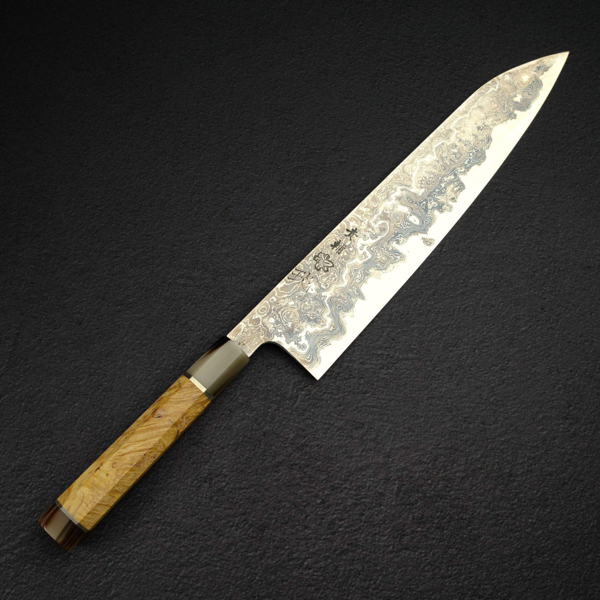 Kisuke x 新國 青鋼一號 白煙大馬士革 牛刀 300mm