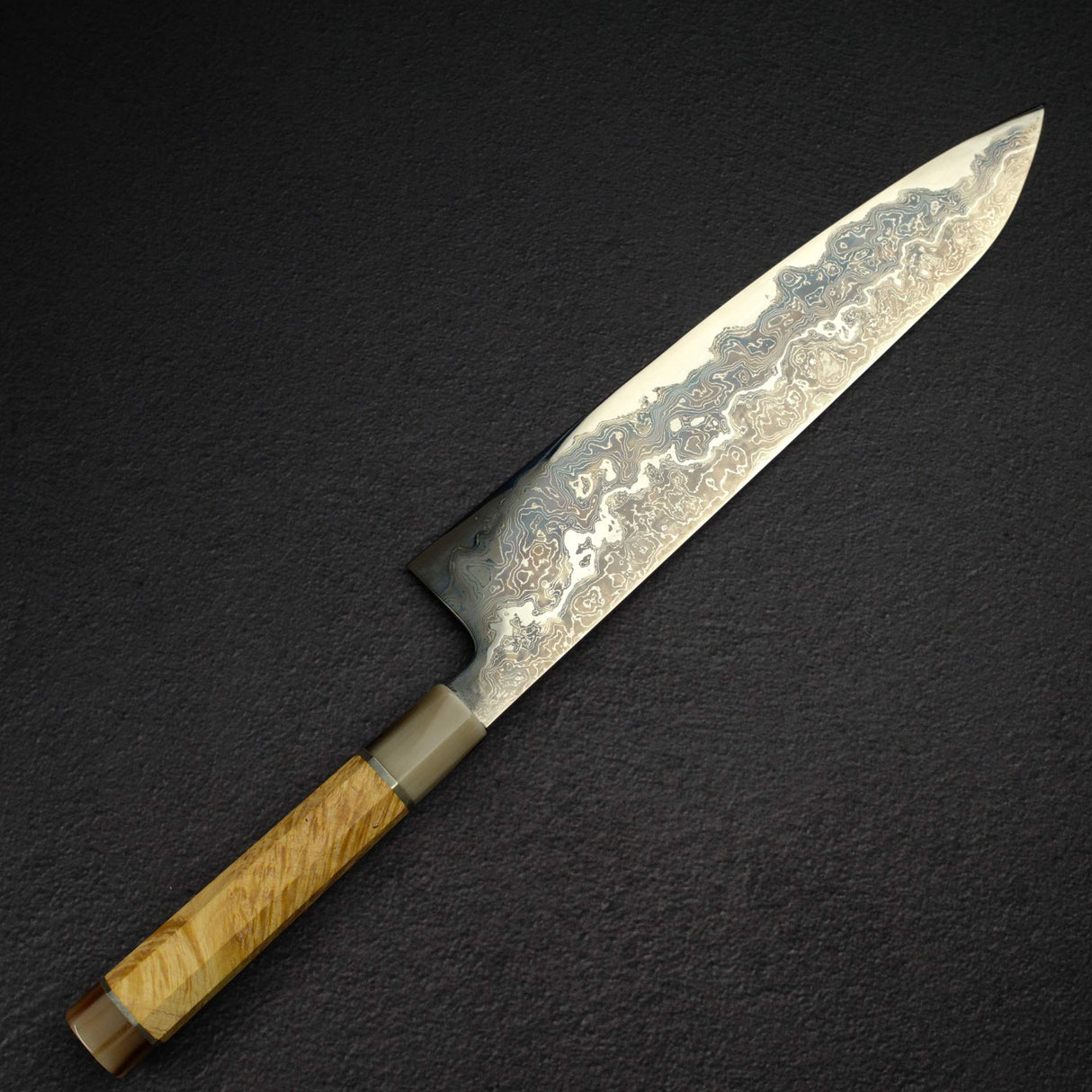Kisuke x 新國 青鋼一號 白煙大馬士革 牛刀 300mm