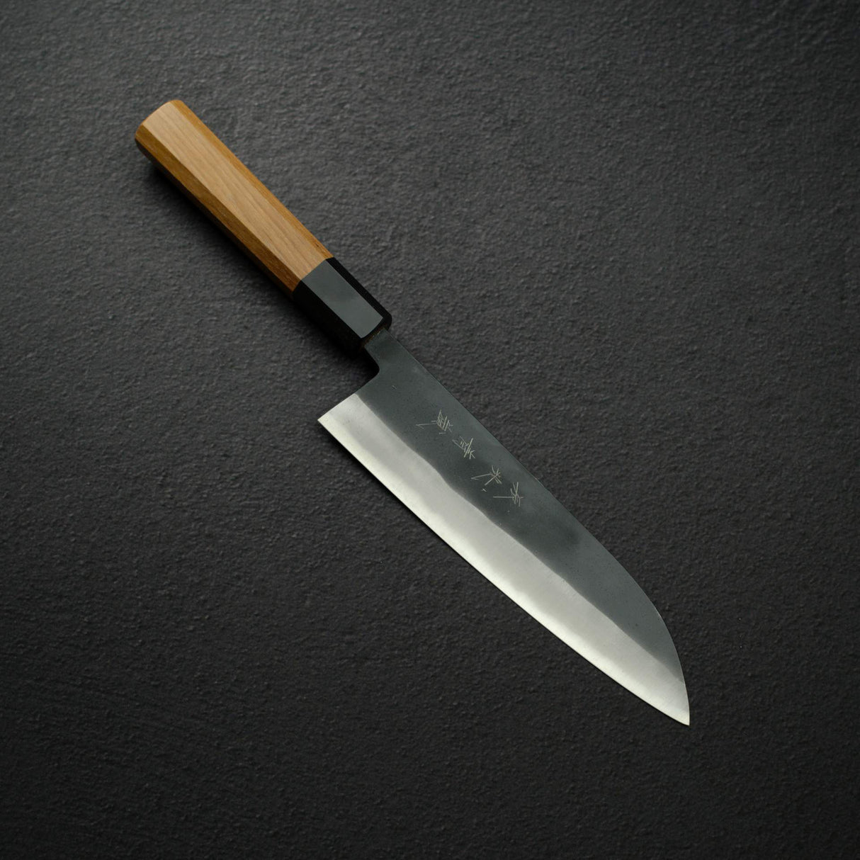Shiro Kamo Seilan AS Kurouchi Santoku 180mm