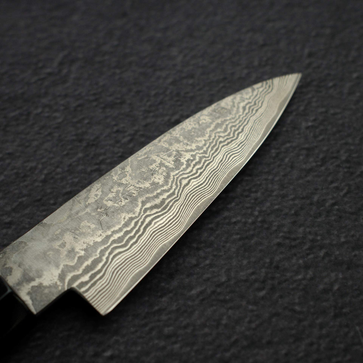 Shiro Kamo SG2/R2 Suminagashi Damascus Petty 90mm