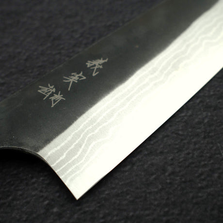 加藤義實 白鋼二號 大馬士革 梨地 文化刀 180mm