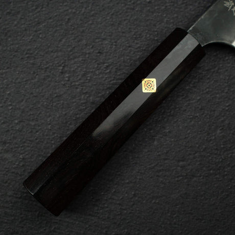 加藤義實 白鋼二號 大馬士革 梨地 文化刀 180mm