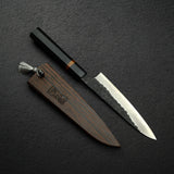 Nao Yamamoto Aogami Super Kurouchi Damascus Petty 150mm w/ Saya
