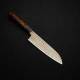 Hatsukokoro Hinotori V-Toku 2 Santoku 180mm Rainbow Damascus finish