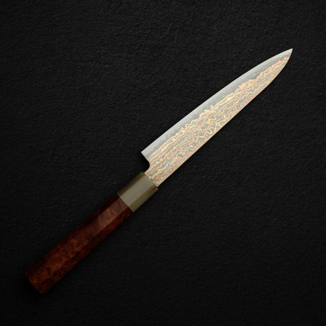 Hatsukokoro Hinotori V-Toku 2 Petty 150mm Rainbow Damascus Finish