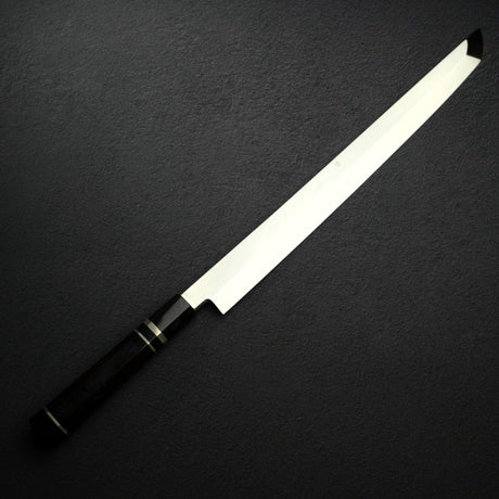 Exotic: Yoshikazu Ikeda White #1 Mizu-Honyaki Mt. Fuji Sakimaru Takohiki 390mm w/ Saya