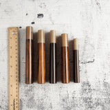 K&amp;S 心形鐵木手柄，搭配金色/大理石套圈