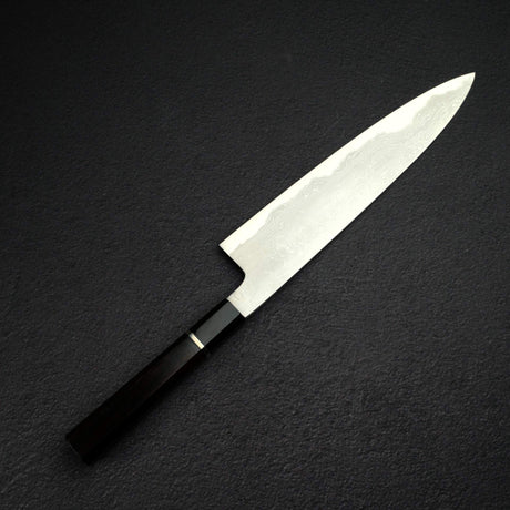 Hatsukokoro Komorebi Blue 1 Damascus Gyuto 240mm w/ Saya, Un-engraved