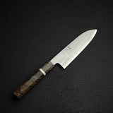 Hatsukokoro x Satoshi Nakagawa Blue 1 Damascus Santoku 170mm