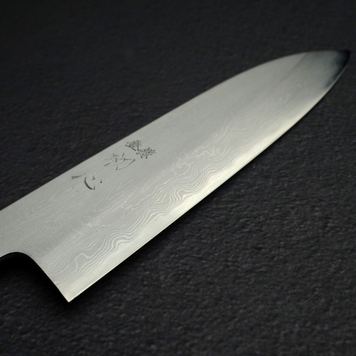 Hatsukokoro x Satoshi Nakagawa Blue 1 Damascus Santoku 170mm