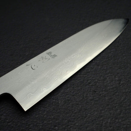 Hatsukokoro x Satoshi Nakagawa Blue 1 Damascus Santoku 170mm