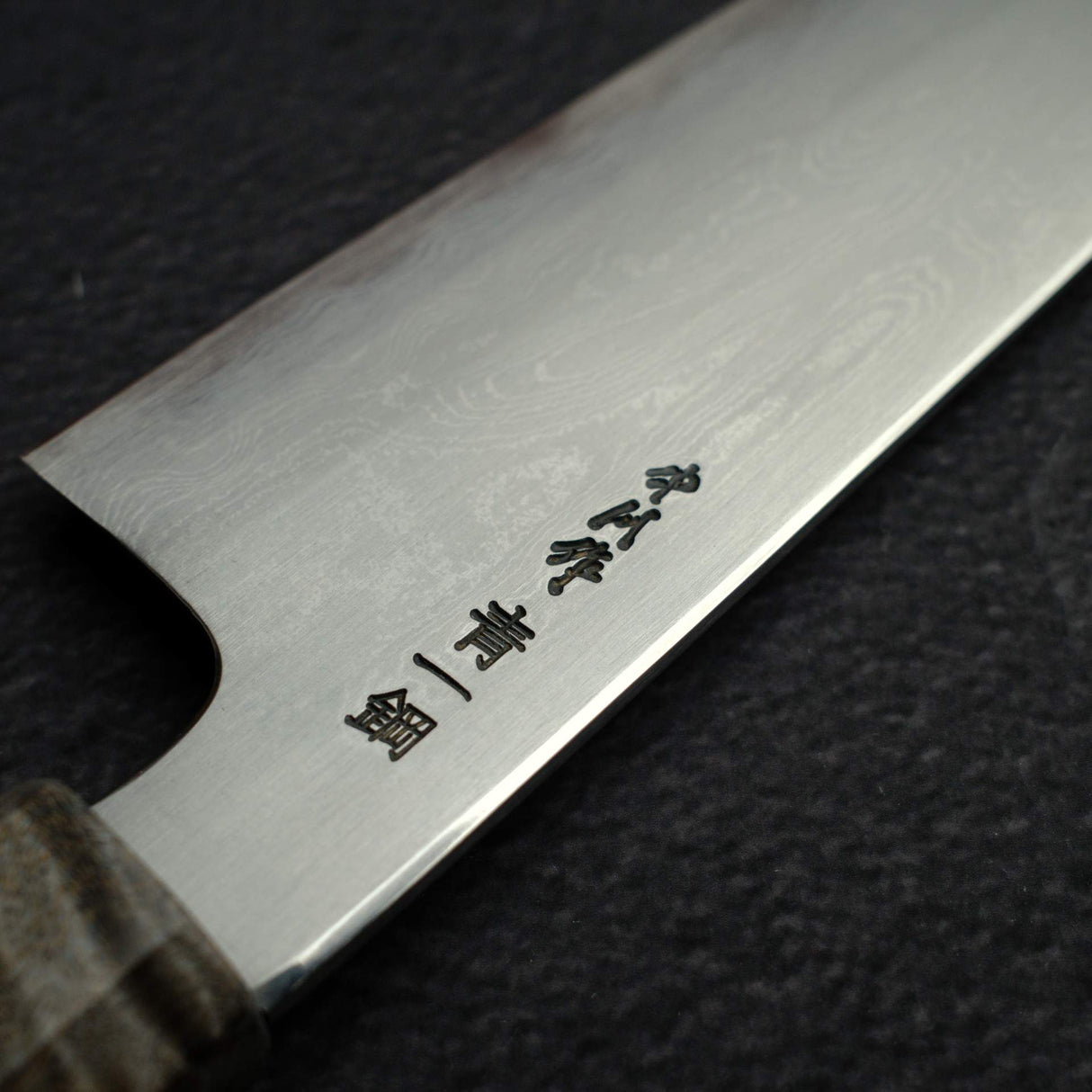Hatsukokoro x Satoshi Nakagawa Blue 1 Damascus Santoku 170mm