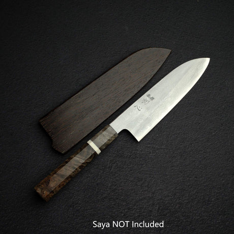 Hatsukokoro x Satoshi Nakagawa Blue 1 Damascus Santoku 170mm