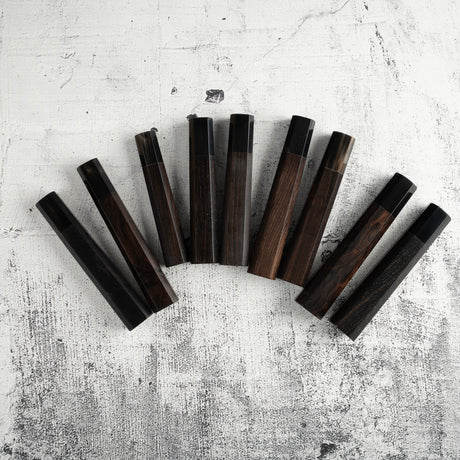 Ebony Octagonal Black Horn WA Handle