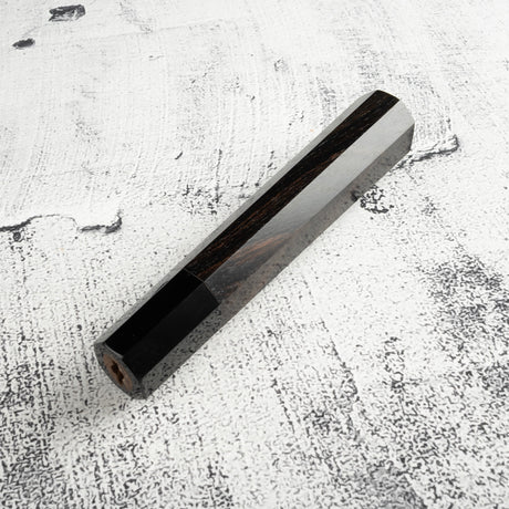 Ebony Octagonal Black Horn WA Handle
