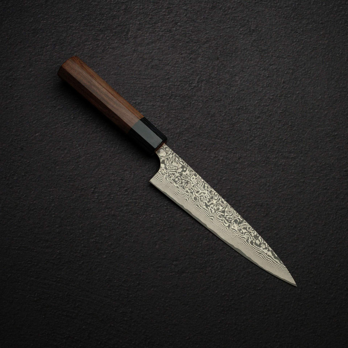 佐治武士 SG2鋼 / SG2粉末高速鋼 黑 大馬士革 小刀 / 蔬果刀 150mm