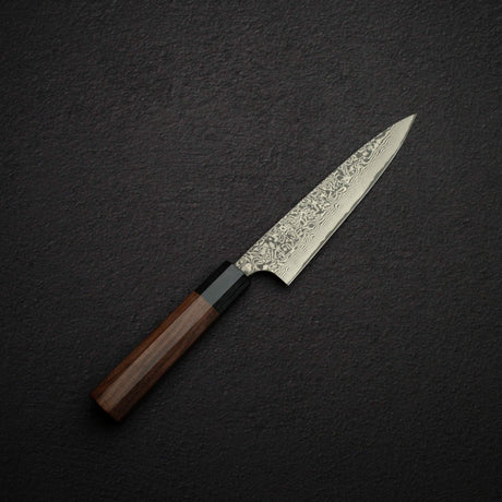 佐治武士 SG2鋼 / SG2粉末高速鋼 黑 大馬士革 小刀 / 蔬果刀 150mm