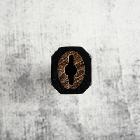 Ebony Octagonal Black Horn WA Handle